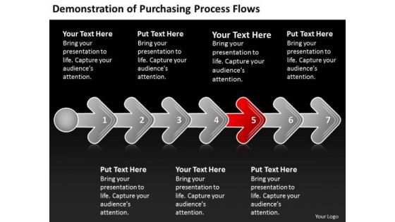 Demonstration Of Purchasing Process Flows Business Slides Chart PowerPoint