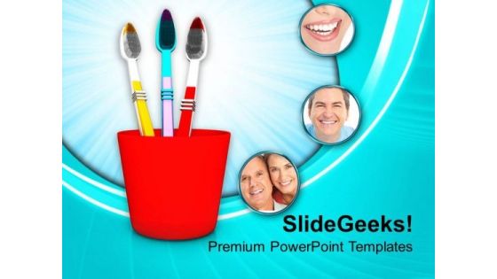 Dental Hygiene Related Items PowerPoint Templates Ppt Backgrounds For Slides 0213