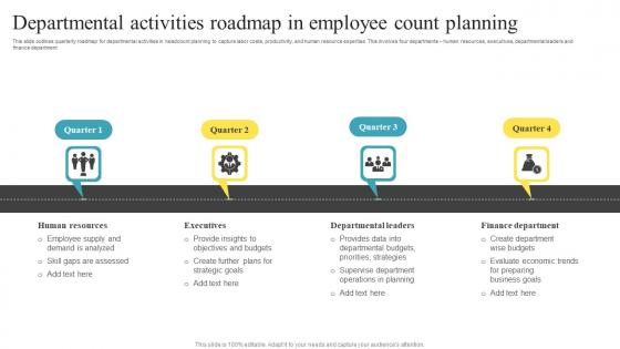 Departmental Activities Roadmap In Employee Count Planning Download Pdf