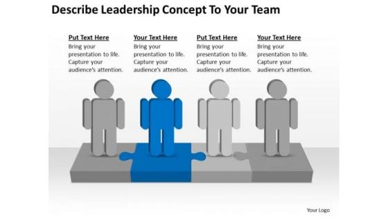 Describe Leadership Concept To Your Team Ppt Business Plan Writer Software PowerPoint Templates