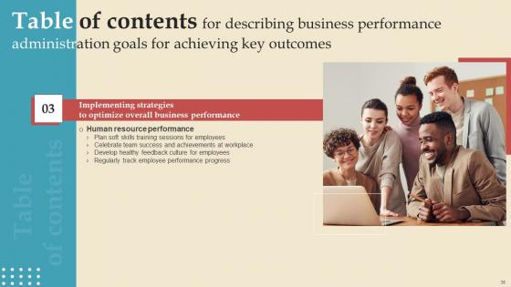 Describing Business Performance Administration Goals For Achieving Key Outcomes Complete Deck