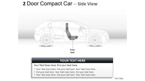 Design 2 Door Blue Car Side PowerPoint Slides And Ppt Diagram Templates