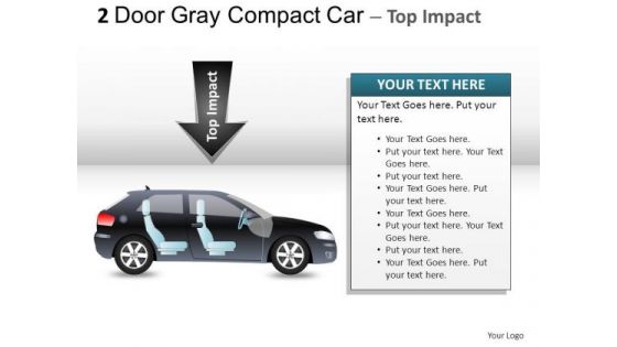 Design 2 Door Gray Car Side PowerPoint Slides And Ppt Diagram Templates