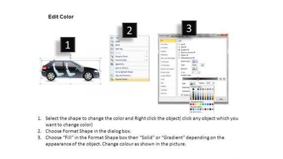 Design 2 Door Gray Car Side PowerPoint Slides And Ppt Diagram Templates
