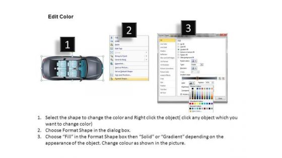 Design 2 Door Gray Car Top PowerPoint Slides And Ppt Diagram Templates