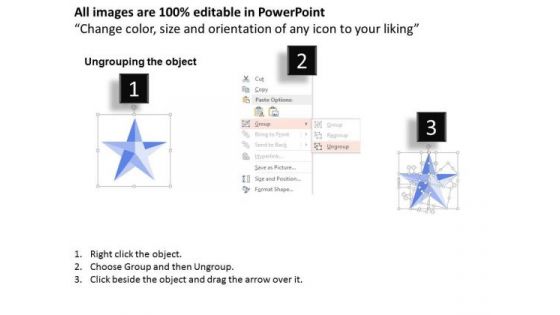 Design Of Five Colorful Stars PowerPoint Templates