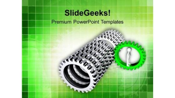 Design Of Gear Mechanism PowerPoint Templates Ppt Backgrounds For Slides 0713