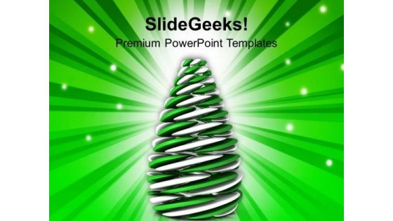 Design Of Green White Pine Tree PowerPoint Templates Ppt Backgrounds For Slides 1212
