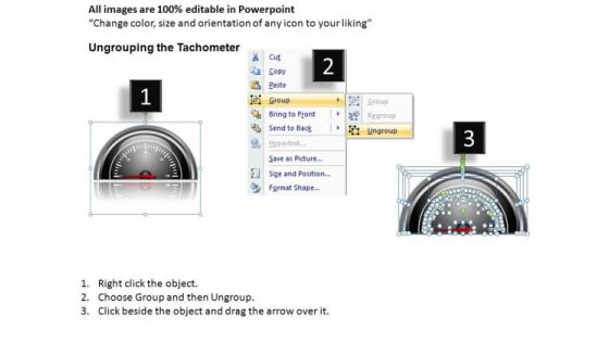 Design Tachometer Half Dial PowerPoint Slides And Ppt Diagram Templates