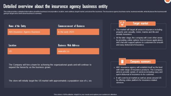 Detailed Overview About The Insurance Agency Business Building An Insurance Company Themes Pdf