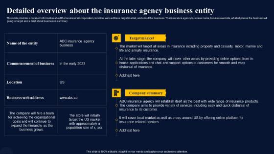 Detailed Overview About The Insurance Agency Insurance Broker Business Plan Structure Pdf