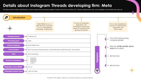 Details About Instagram Threads Developing Firm Meta Everything To Know About Instagram Threads AI SS V Details About Instagram Threads Developing Firm Meta Everything To Know About Instagram Threads AI SS V