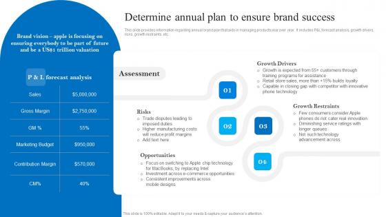 Determine Annual Plan To Ensure Brand Success Apples Brand Promotional Measures Introduction Pdf