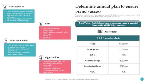 Determine Annual Plan To Ensure Brand Success Apples Proficiency In Optimizing Inspiration Pdf