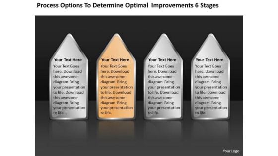 Determine Optimal Improvements 6 Stages Strategic Business Planning PowerPoint Slides