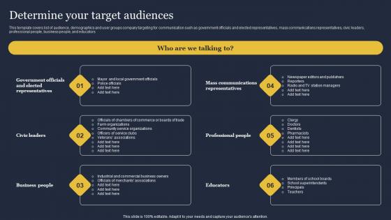 Determine Your Target Audiences Critical Incident Communication Inspiration Pdf