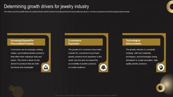Determining Growth Drivers For Jewelry Industry Jewelry Business Plan Elements Pdf