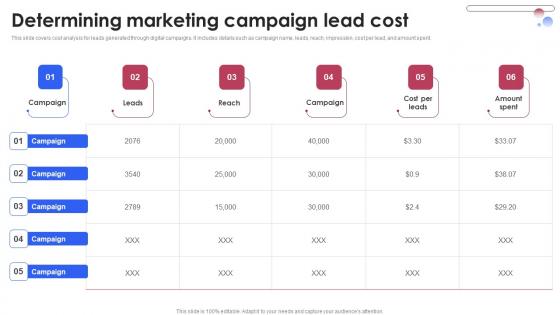 Determining Marketing Campaign Lead Various Techniques For Managing Portrait PDF