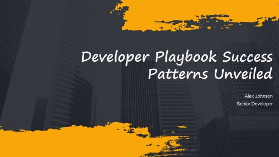 Developer Playbook Success Patterns Unveiled PPT Template AT