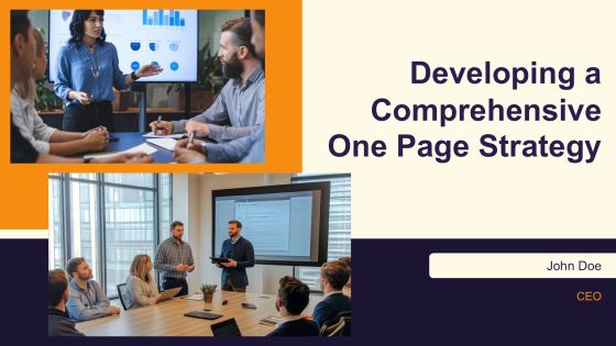 Developing A Comprehensive One Page Strategy PPT Template AT