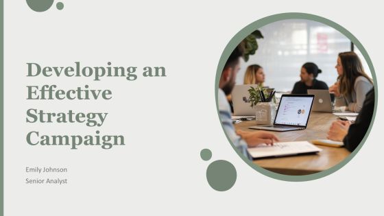 Developing An Effective Strategy Campaign PPT Mockup AT