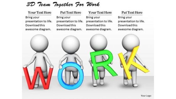 Developing Business Strategy 3d Team Together For Work Concept Developing Business Strategy 3d Team Together For Work Concept