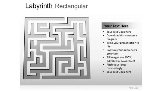 Development Labyrinth Rectangular PowerPoint Slides And Ppt Diagram Templates