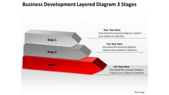 Development Layered Diagram 3 Stages Ppt Business Plan Professional PowerPoint Templates