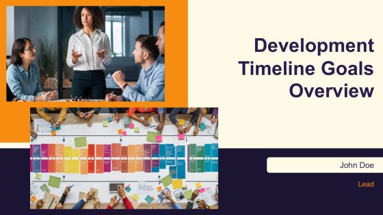 Development Timeline Goals Overview PPT Mockup AT