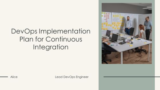 Devops Implementation Plan For Continuous Integration PPT Example AT