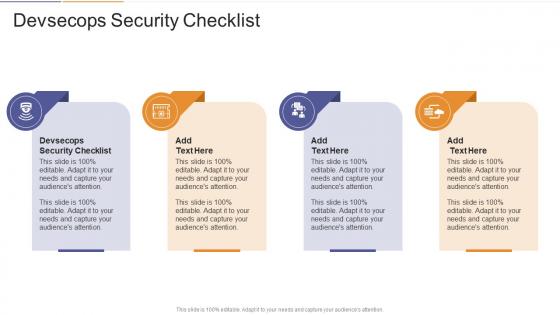 Devsecops Security Checklist In Powerpoint And Google Slides Cpb