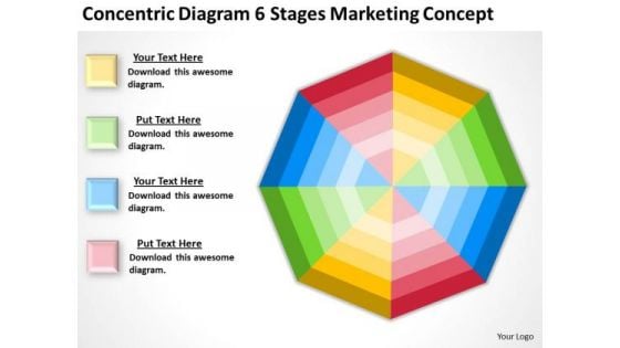 Diagram 6 Stages Marketing Concept Ppt Business Plan Template PowerPoint Slides