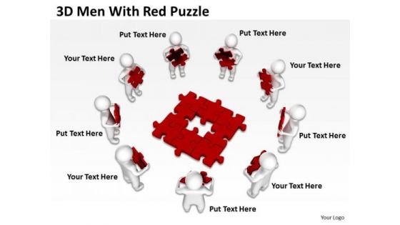 Diagram Business Process 3d Men With Red Puzzles PowerPoint Templates Backgrounds For Slides Diagram Business Process 3d Men With Red Puzzles PowerPoint Templates Backgrounds For Slides