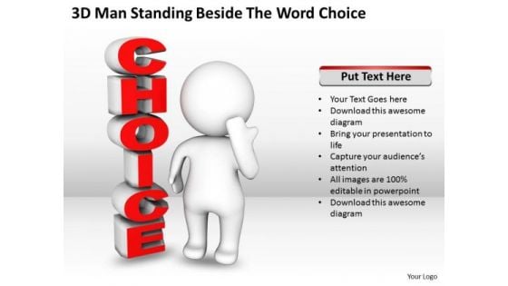 Diagram Business Process Beside The Word Choice PowerPoint Templates Ppt Backgrounds For Slides