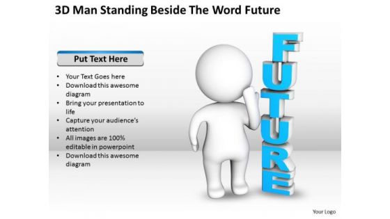 Diagram Business Process Beside The Word Future PowerPoint Templates Ppt Backgrounds For Slides