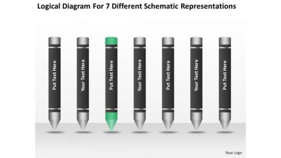 Diagram For 7 Different Schematic Representations Ppt Business Plan Models PowerPoint Slides