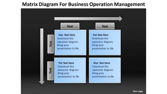 Diagram For Business Operation Management Ppt Plan Professional PowerPoint Templates