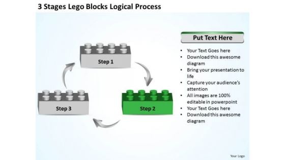 Diagram Of The Business Cycle Logical Process PowerPoint Templates Backgrounds For Slides