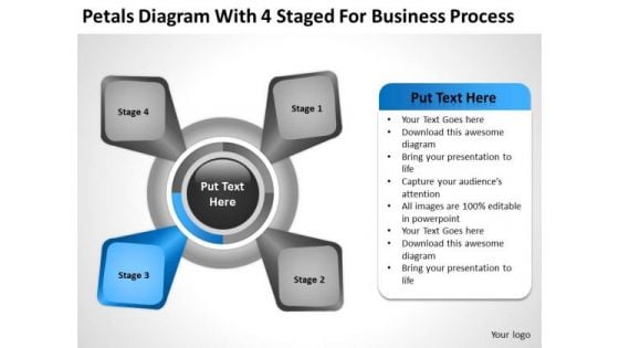 Diagram With 4 Staged For Business Process Ppt Exit Strategy Plan PowerPoint Slides
