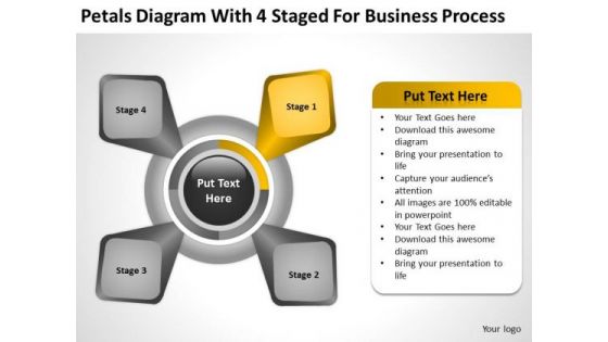 Diagram With 4 Staged For Business Process Ppt Plans Sample PowerPoint Slides