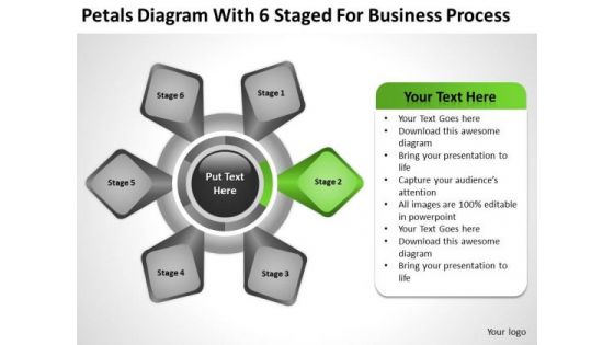 Diagram With 6 Staged For Business Process Ppt Plan PowerPoint Slides