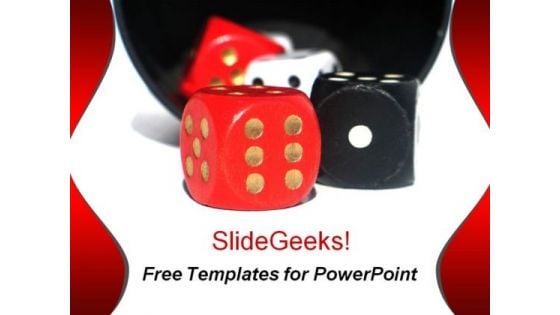 Red & Black Dice PowerPoint Template