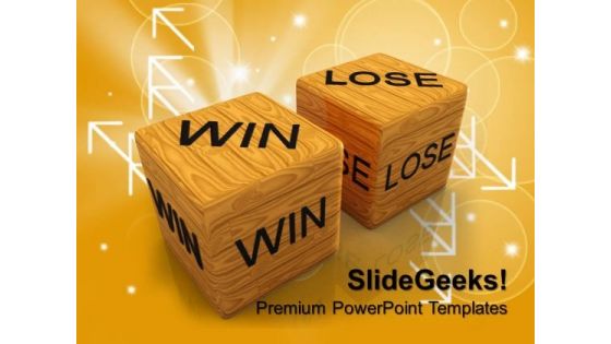 Dice Win Vs Lose Business PowerPoint Templates And PowerPoint Themes 0712