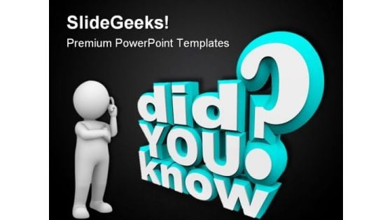 Did You Know Communication PowerPoint Themes And PowerPoint Slides 0611