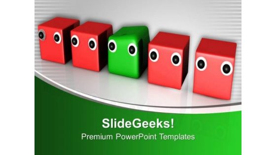 Difference In Dices Individuality Leader Unique PowerPoint Templates Ppt Backgrounds For Slides 0213