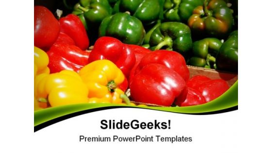 Different Capsicums Food PowerPoint Templates And PowerPoint Backgrounds 0311