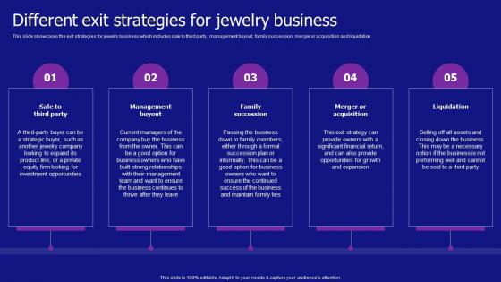 Different Exit Strategies For Jewelry Business Jewelry Products Business Microsoft Pdf Different Exit Strategies For Jewelry Business Jewelry Products Business Microsoft Pdf