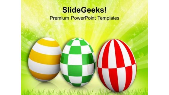 Different Pattern Easter Eggs With Theme PowerPoint Templates Ppt Backgrounds For Slides 0313