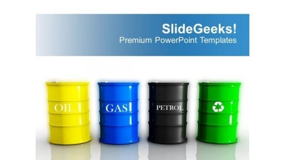 Different Types Of Fuels Tanks Gas Petrol PowerPoint Templates Ppt Backgrounds For Slides 0113