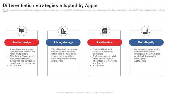 Differentiation Strategies Adopted By Apple Using Red Ocean Strategies Ideas Pdf